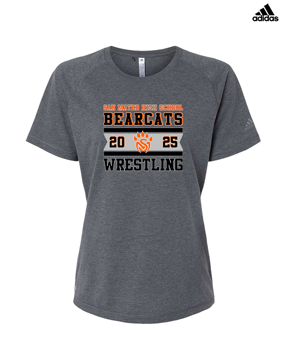 San Mateo HS Wrestling Stamp - Womens Adidas Performance Shirt