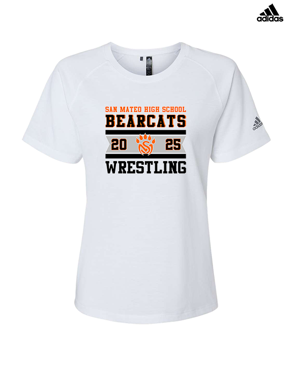 San Mateo HS Wrestling Stamp - Womens Adidas Performance Shirt