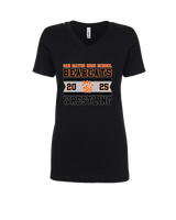 San Mateo HS Wrestling Stamp - Womens Vneck