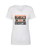 San Mateo HS Wrestling Stamp - Womens Vneck