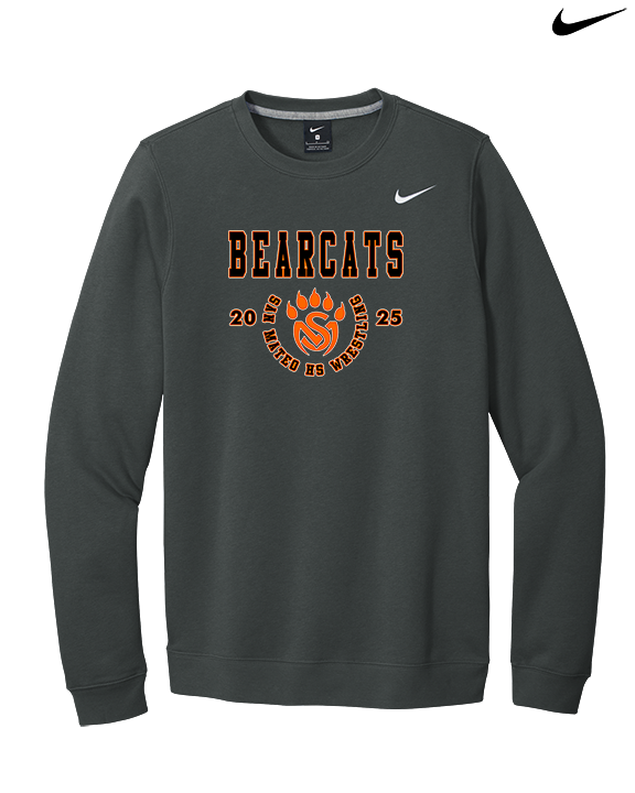 San Mateo HS Wrestling Swoop - Mens Nike Crewneck