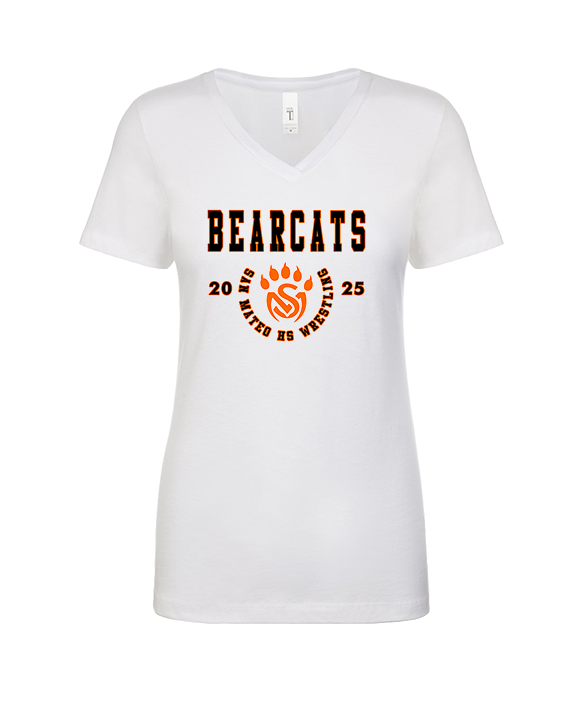 San Mateo HS Wrestling Swoop - Womens Vneck