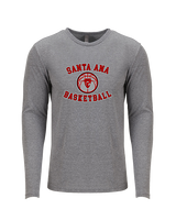 Santa Ana College Mens Basketball Curve Updated - Tri-Blend Long Sleeve