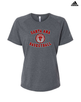 Santa Ana College Mens Basketball Curve Updated - Womens Adidas Performance Shirt