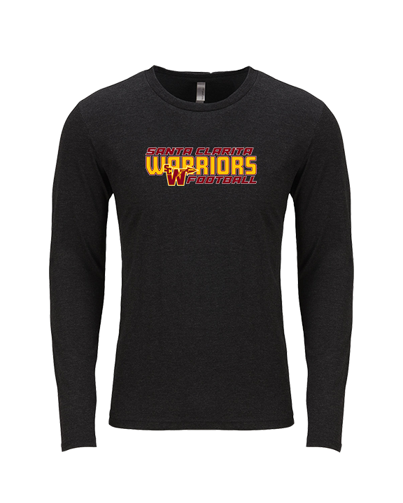 Santa Clarita Warriors Football Bold - Tri-Blend Long Sleeve