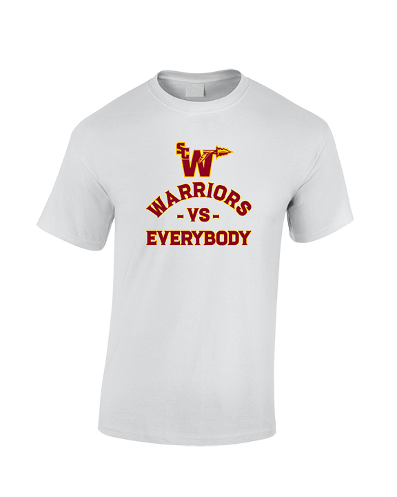 Santa Clarita Warriors Football VS Everybody SCW - Cotton T-Shirt