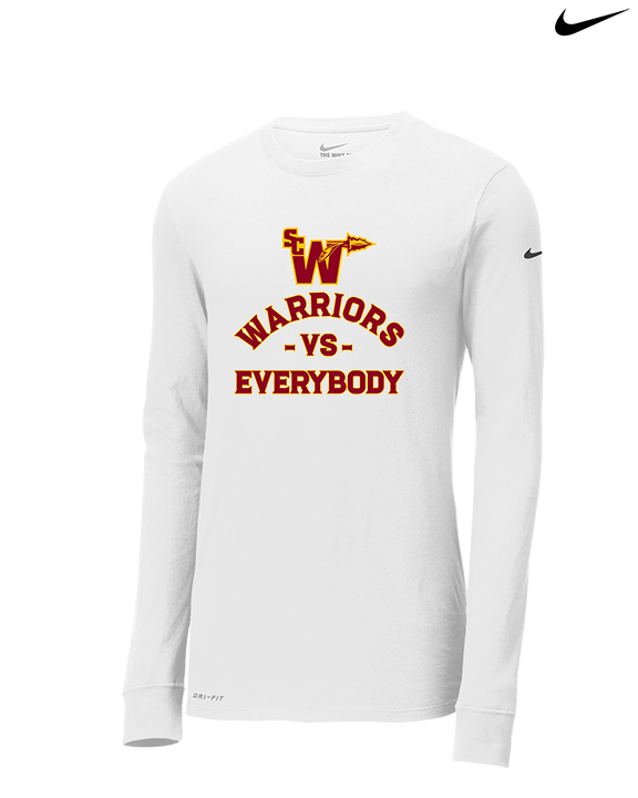 Santa Clarita Warriors Football VS Everybody SCW - Mens Nike Longsleeve