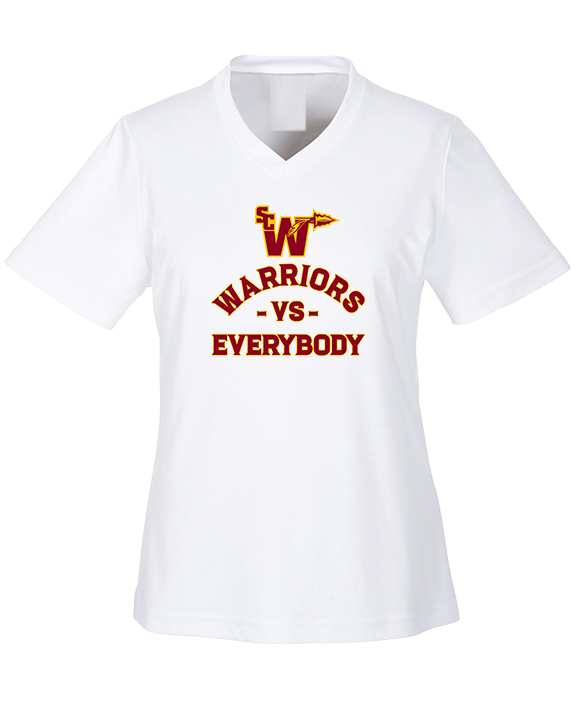 Santa Clarita Warriors Football VS Everybody SCW - Womens Performance Shirt