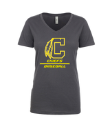 Santa Fe HS Baseball Split - Womens Vneck