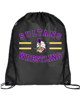 Santana HS Wrestling Curve - Drawstring Bag