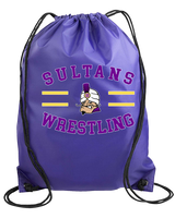 Santana HS Wrestling Curve - Drawstring Bag