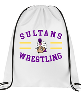 Santana HS Wrestling Curve - Drawstring Bag