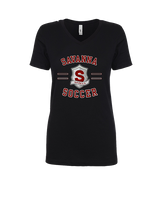 Savanna HS Soccer Curve - Womens Vneck