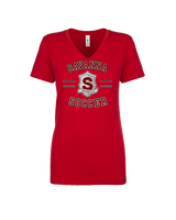 Savanna HS Soccer Curve - Womens Vneck
