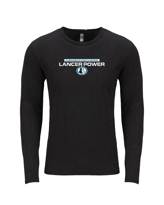 Shawnee Mission East HS Strength & Conditioning Logo - Tri-Blend Long Sleeve