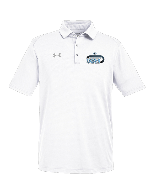 Shawnee Mission East HS Track & Field Turn - Under Armour Mens Tech Polo