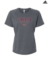 Somerton HS Football Block - Womens Adidas Performance Shirt