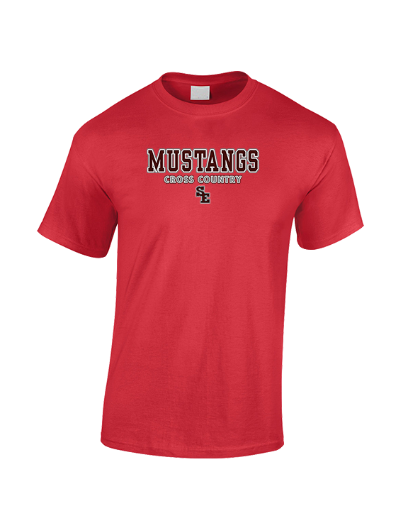 South Effingham HS Cross Country Block - Cotton T-Shirt