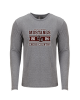 South Effingham HS Cross Country Stamp - Tri-Blend Long Sleeve