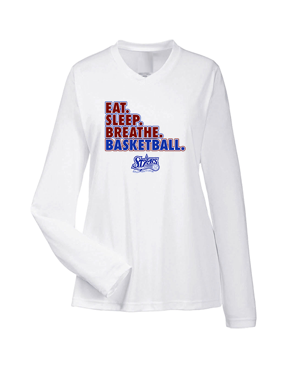 Stars Academy Basketball Eat Sleep - Womens Performance Longsleeve