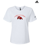 Streator HS Football Laces - Womens Adidas Performance Shirt