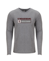 Stroudsburg HS Cross Country Pennant - Tri-Blend Long Sleeve
