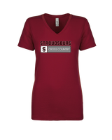 Stroudsburg HS Cross Country Pennant - Womens Vneck