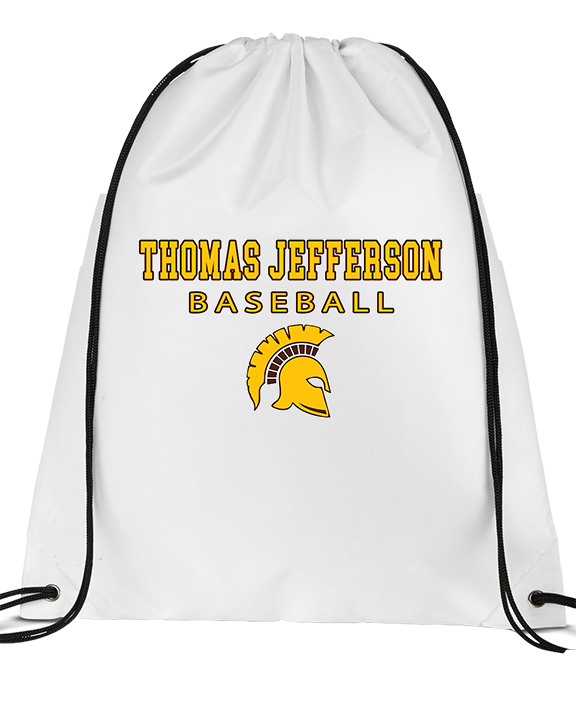 Thomas Jefferson HS Baseball Block - Drawstring Bag