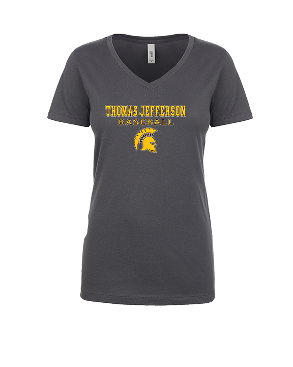 Thomas Jefferson HS Baseball Block - Womens Vneck