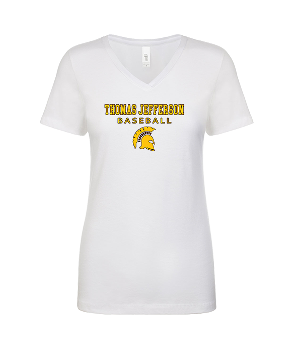 Thomas Jefferson HS Baseball Block - Womens Vneck