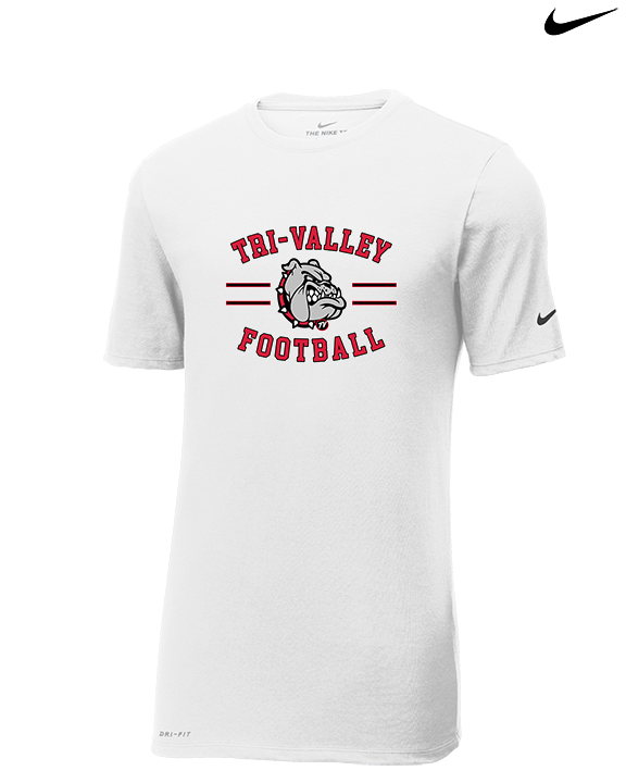 Tri Valley HS Football Curve - Mens Nike Cotton Poly Tee
