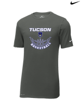 Tucson Dawgs Basketball Outline - Mens Nike Cotton Poly Tee