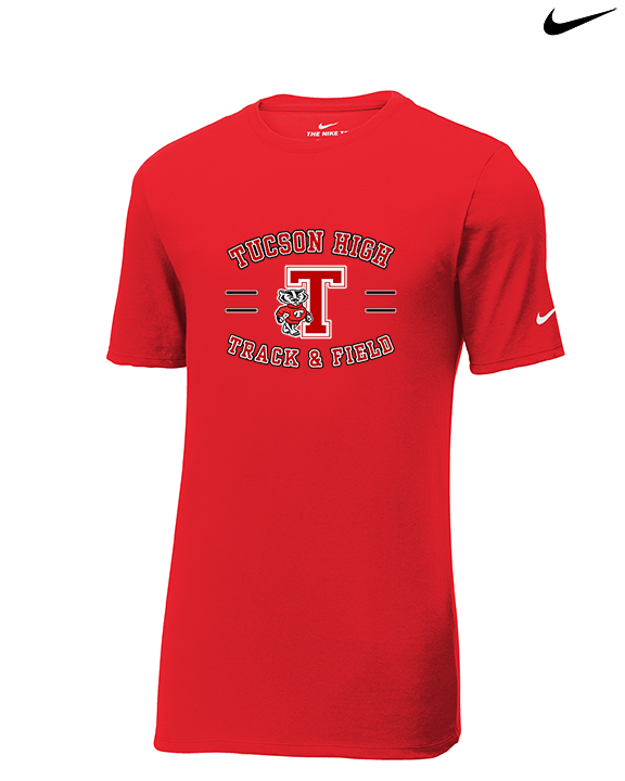 Tucson HS Track & Field Curve - Mens Nike Cotton Poly Tee
