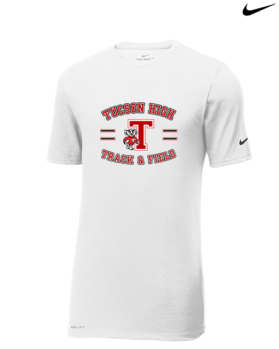 Tucson HS Track & Field Curve - Mens Nike Cotton Poly Tee