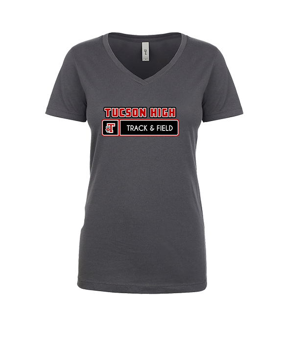 Tucson HS Track & Field Pennant - Womens Vneck