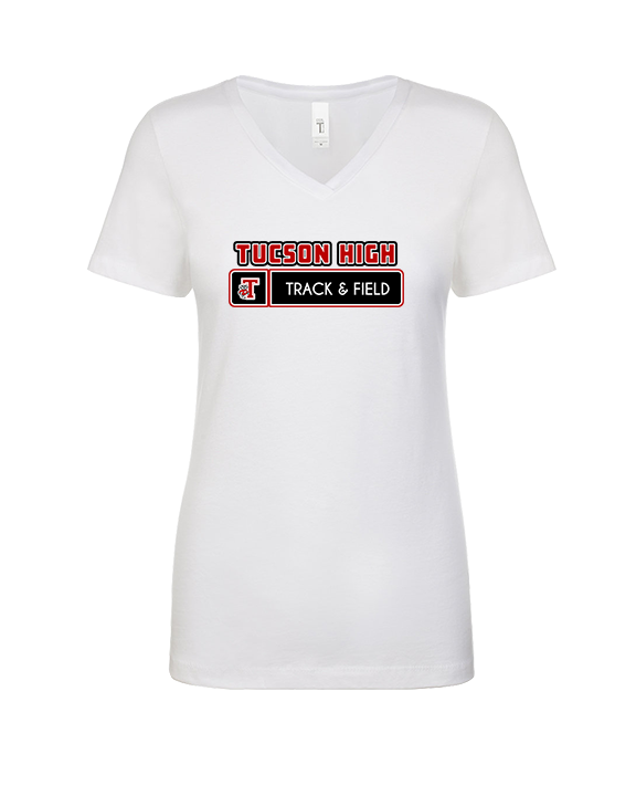 Tucson HS Track & Field Pennant - Womens Vneck