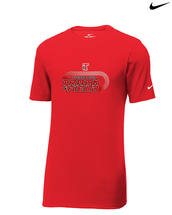 Tucson HS Track & Field Turn - Mens Nike Cotton Poly Tee