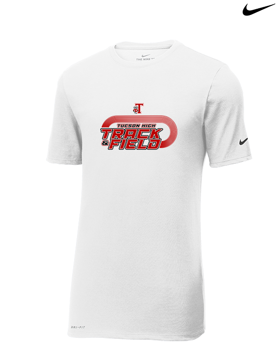 Tucson HS Track & Field Turn - Mens Nike Cotton Poly Tee