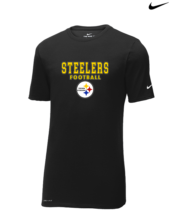 Tucson Steelers Football Block - Mens Nike Cotton Poly Tee