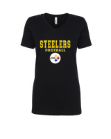 Tucson Steelers Football Block - Womens Vneck