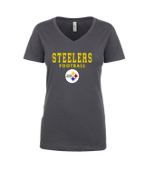 Tucson Steelers Football Block - Womens Vneck