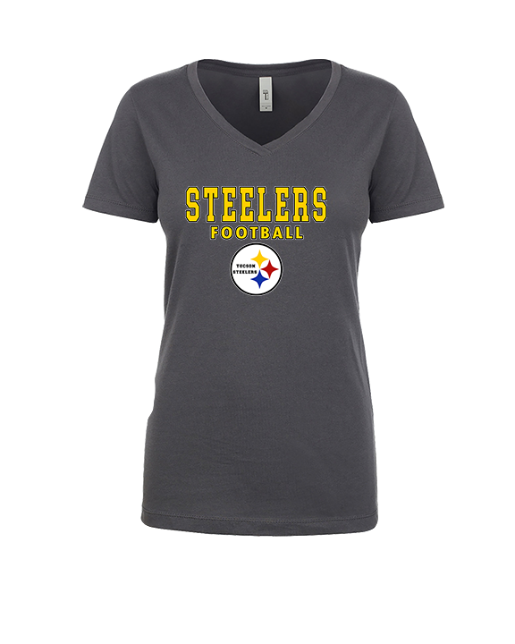 Tucson Steelers Football Block - Womens Vneck