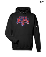Tucson Wildcats Football Football v2 - Nike Club Fleece Hoodie