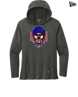 Tucson Wildcats Football Skull Crusher - New Era Tri-Blend Hoodie
