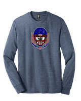 Tucson Wildcats Football Skull Crusher - Tri-Blend Long Sleeve