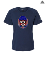 Tucson Wildcats Football Skull Crusher - Womens Adidas Performance Shirt