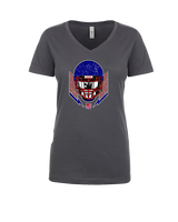 Tucson Wildcats Football Skull Crusher - Womens Vneck