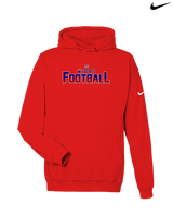 Tucson Wildcats Football Splatter - Nike Club Fleece Hoodie