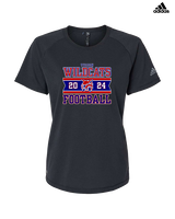 Tucson Wildcats Football Stamp - Womens Adidas Performance Shirt