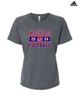 Tucson Wildcats Football Stamp - Womens Adidas Performance Shirt